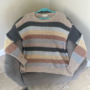 Knox Rose Pullover Striped Sweater, XL